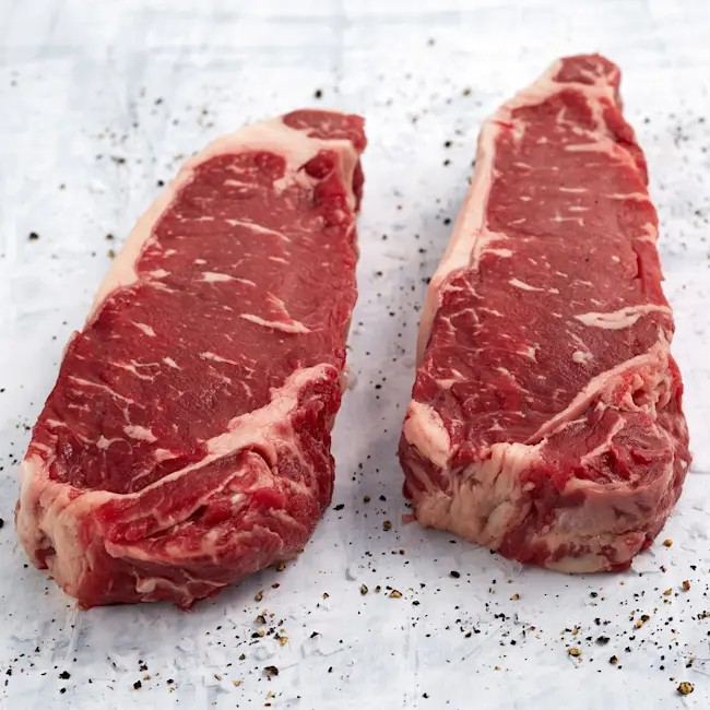 USDA Choice Black Angus Beef Thick NY Strip Steak (per lb)