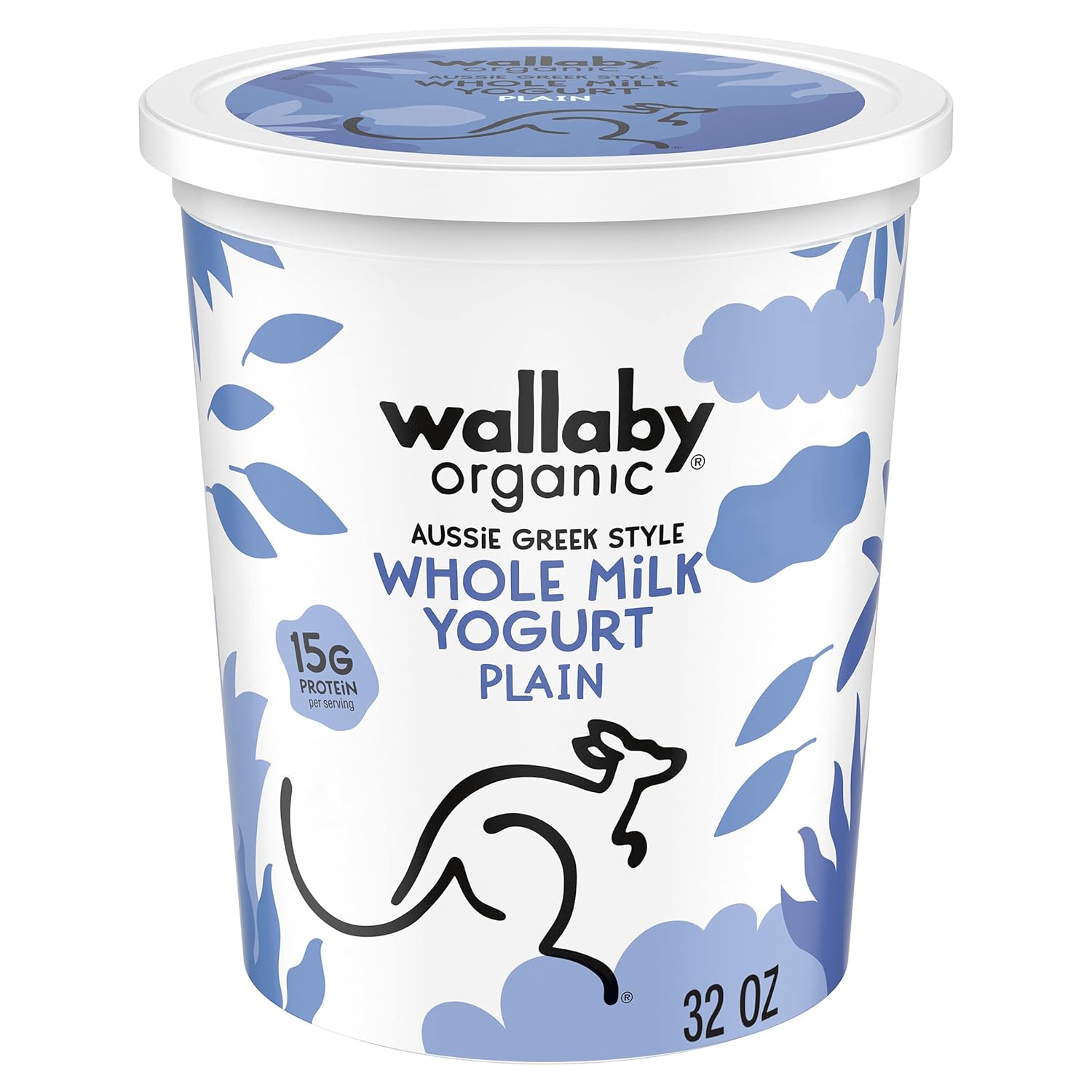 Wallaby Organic Aussie Greek Whole Milk Yogurt, 32 oz.