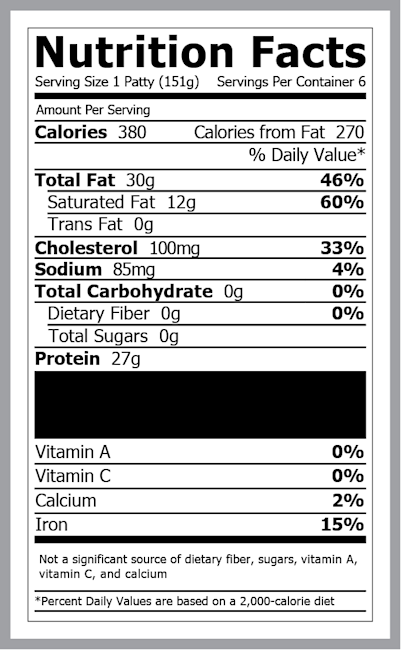 Wild Fork Angus Beef Pub Style Burger 6pcs, 2lbs