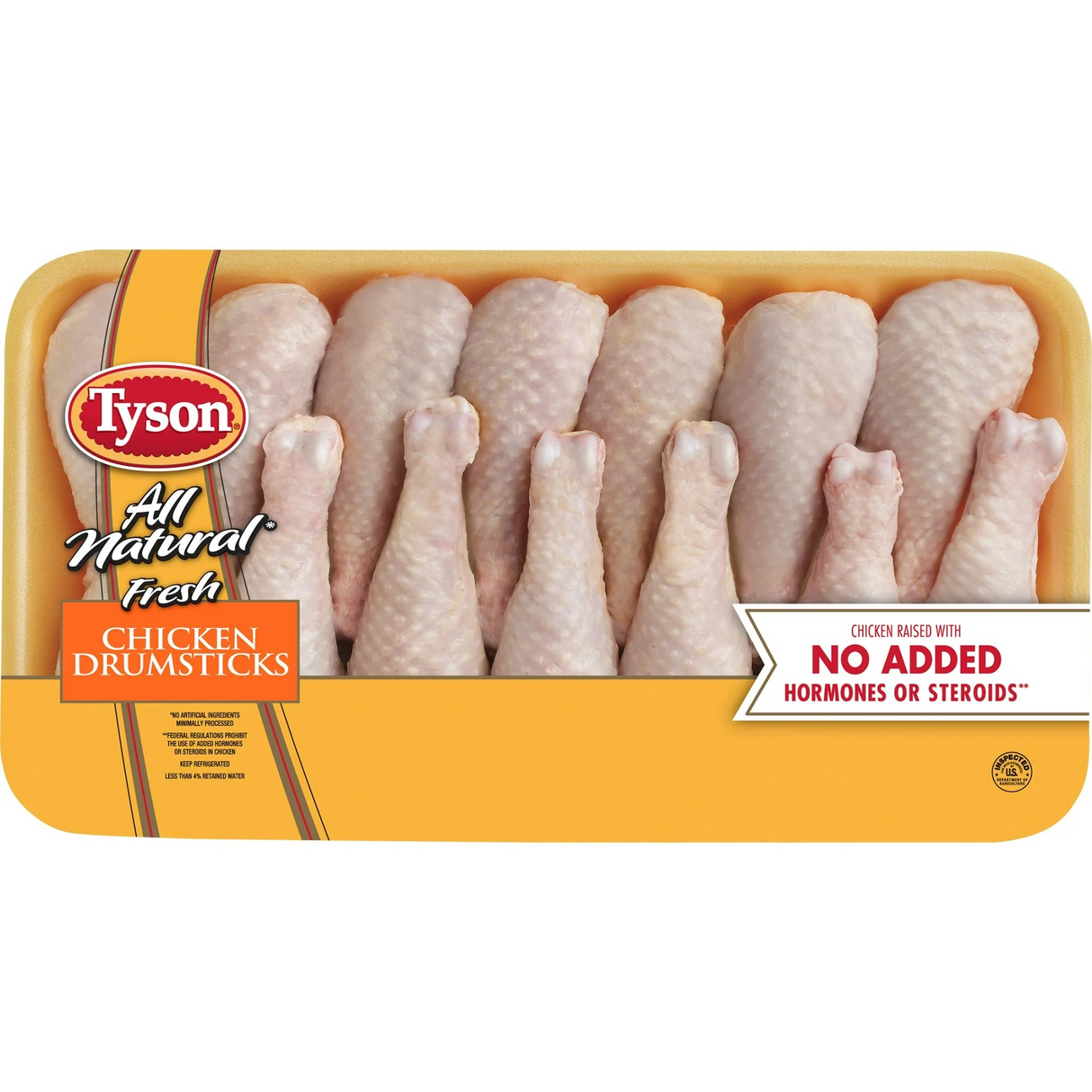 Tyson All Natural, Fresh Chicken Drumsticks, Family Pack (per lb)