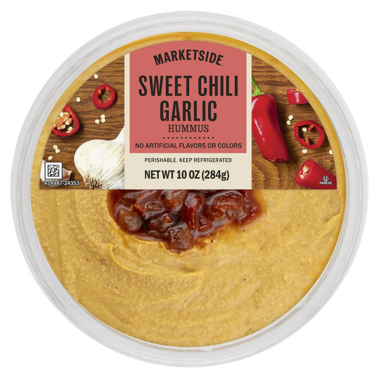 Marketside Gluten-Free Hummus 10 oz, Ready to Eat, Resealable Cup, 2 Tbsp. (28g) Servings
