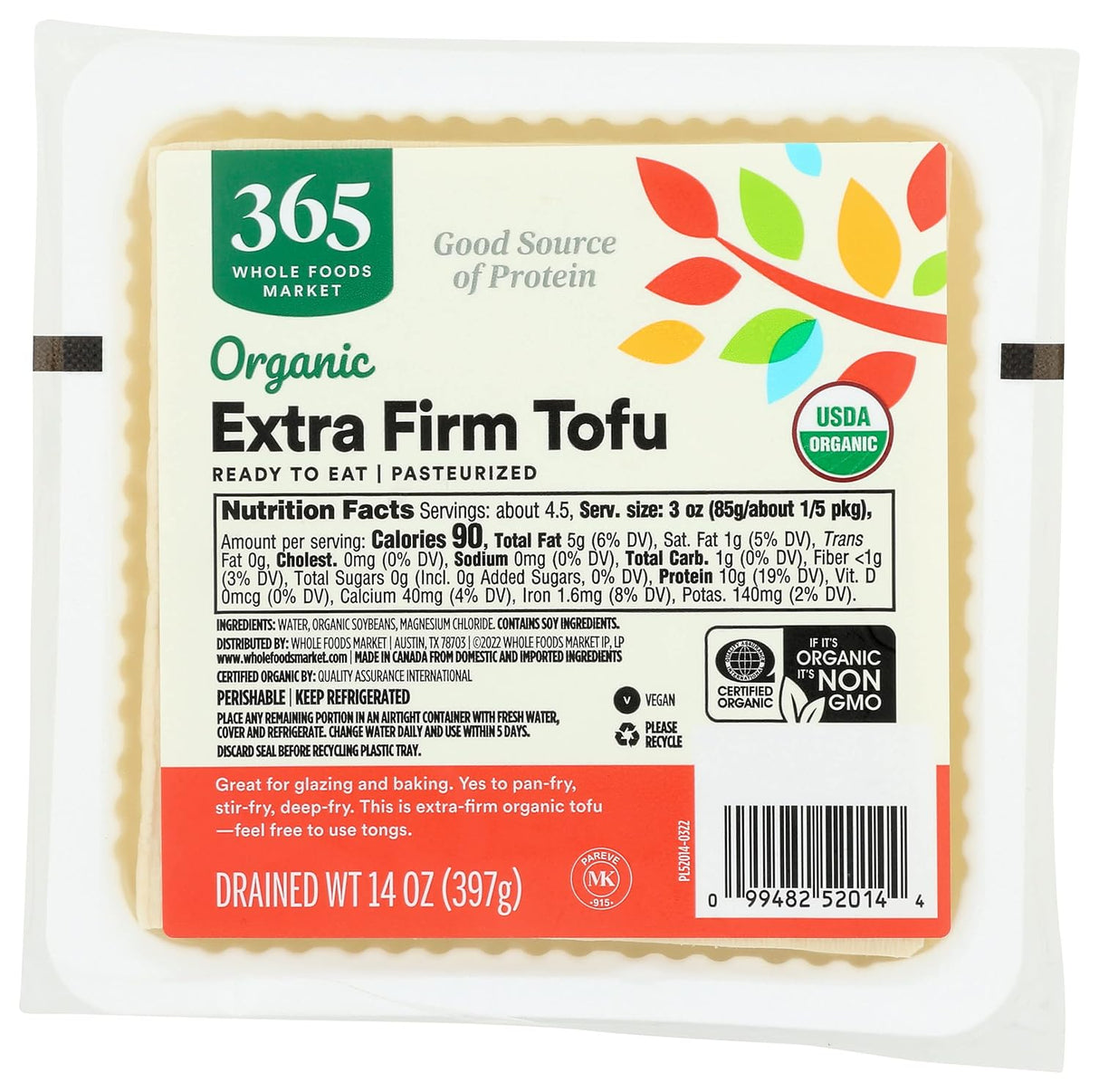 365 Organic Extra Firm Tofu, 14oz