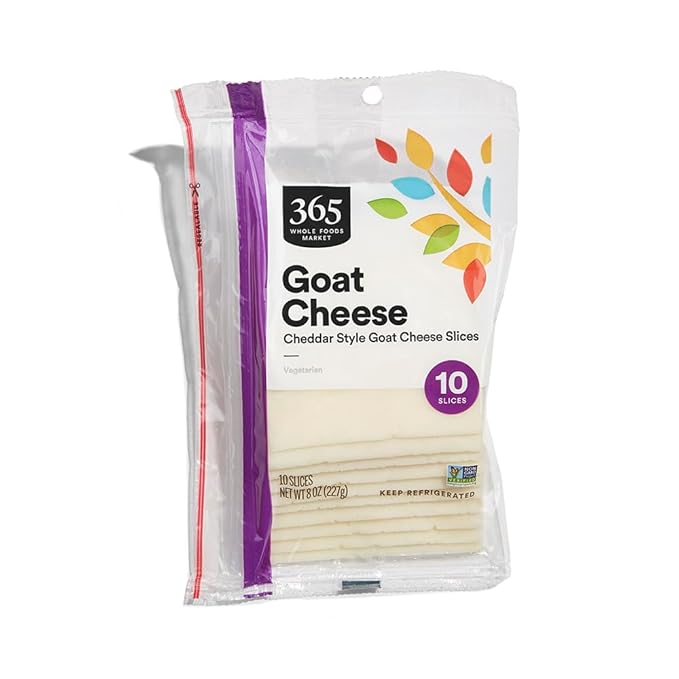 365 Goat Cheese Cheddar Style 10 slices, 8 oz