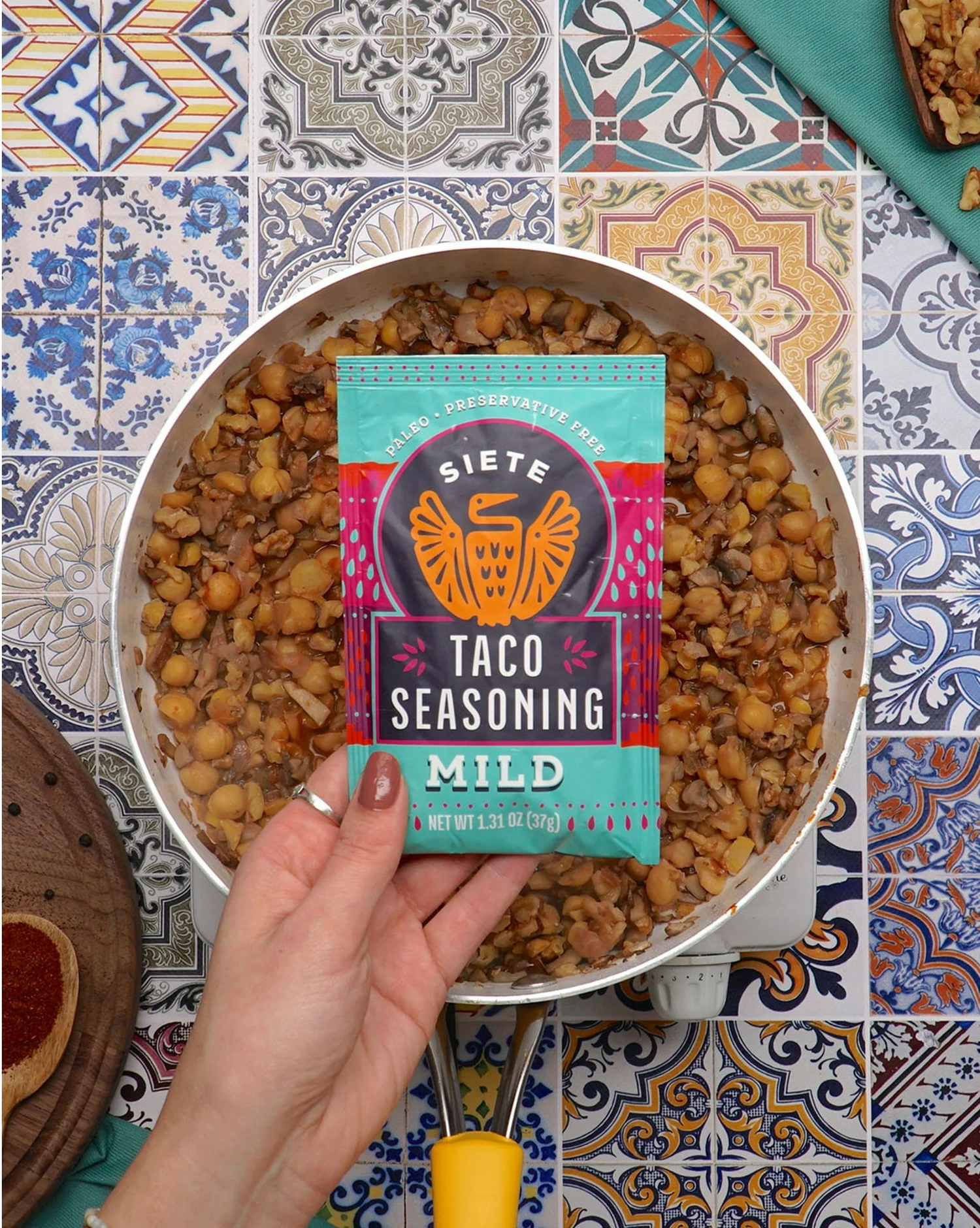 Siete Mild Taco Seasoning, Mixed Spice, 1.31 oz. Packet