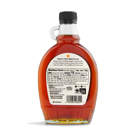 365 Organic Grade A Dark Maple Syrup, 12 Fl Oz