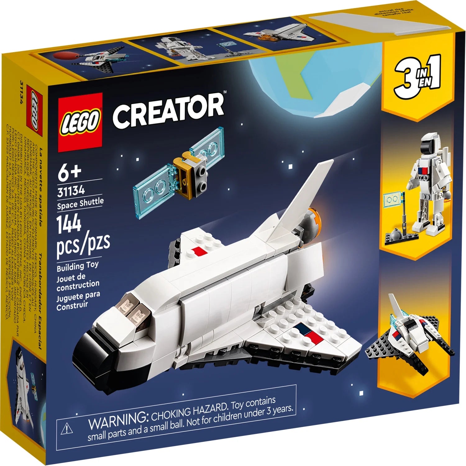 LEGO Creator 3 in 1 Space Shuttle Building Toy for Kids