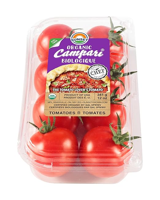 Sunset, Organic Campari Tomatoes, 12 oz