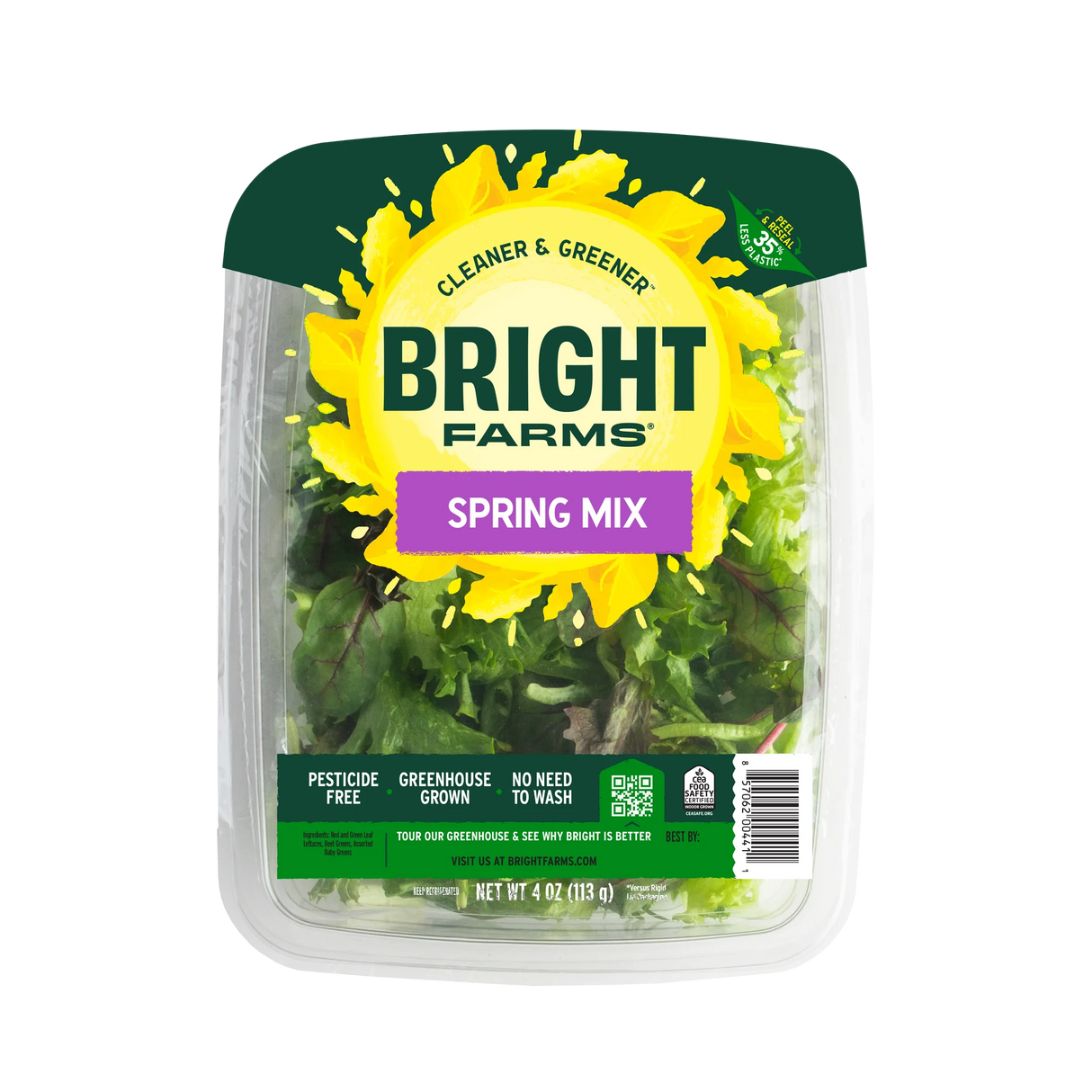 Bright Farms Salad Blend, 4oz Clam Shell