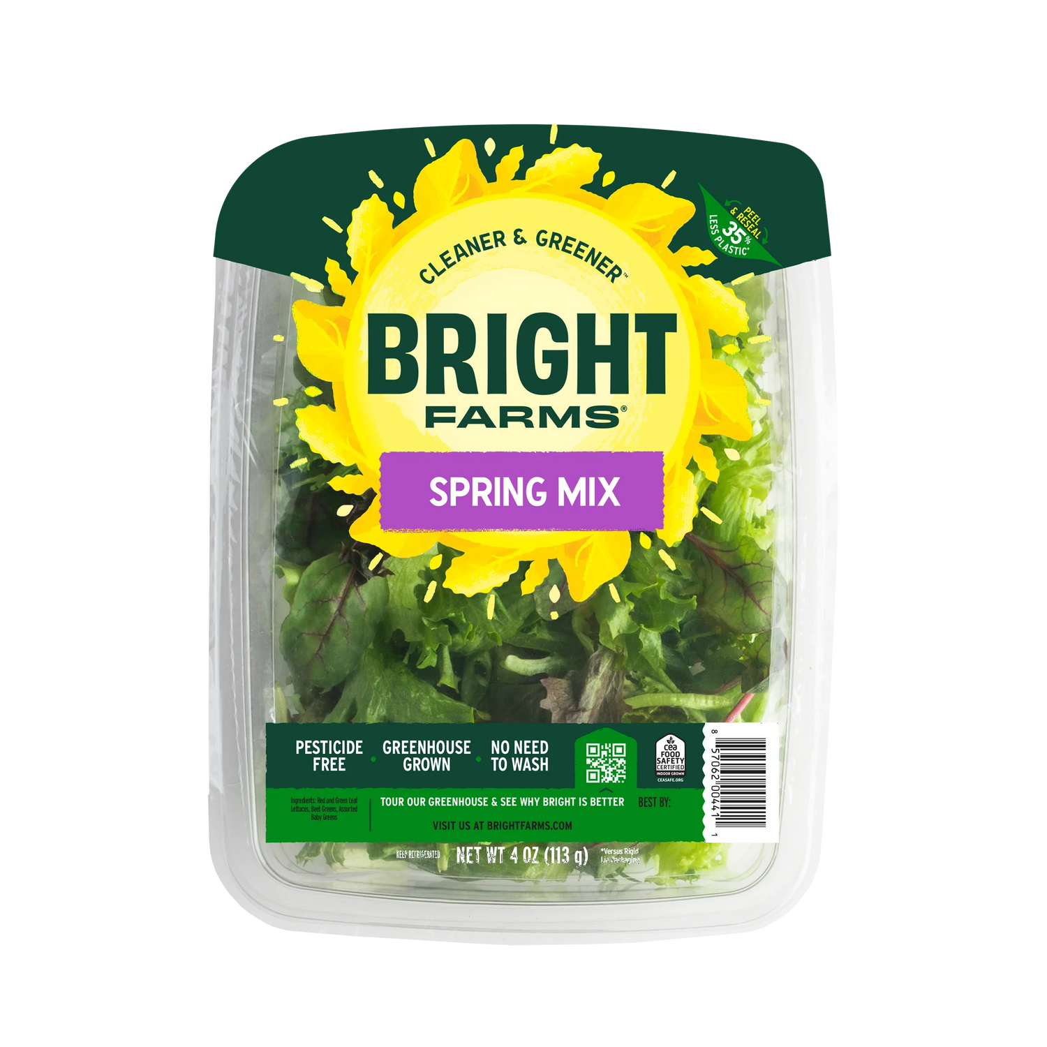 Bright Farms Salad Blend, 4oz Clam Shell