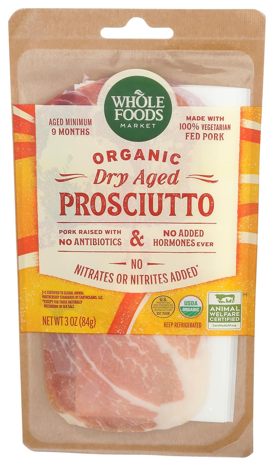 365 Organic Dry Aged Prosciutto, 3 oz
