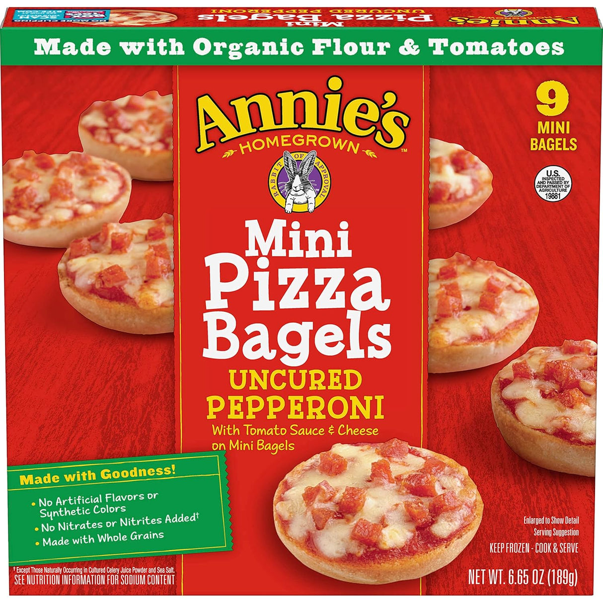 Annie's Mini Pizza Bagels 9 ct, 6.65 oz