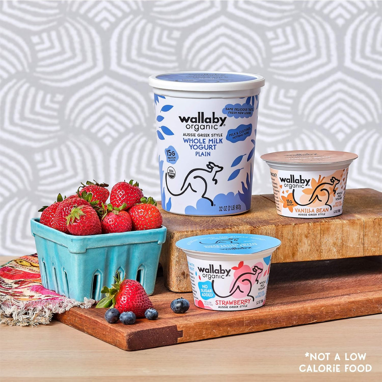 Wallaby Organic Aussie Greek Whole Milk Yogurt, 32 oz.