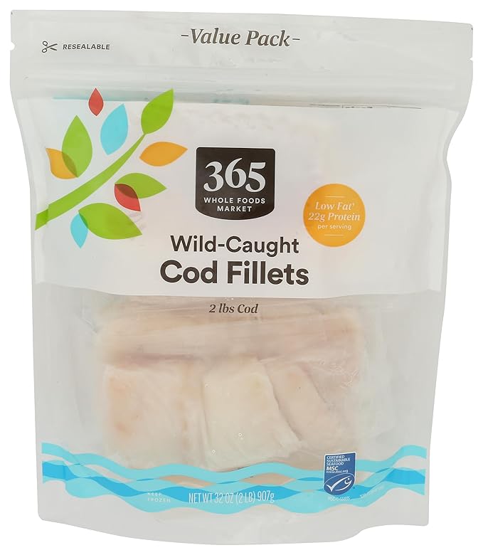365 Wild Caught Cod Fillets, 2 lbs