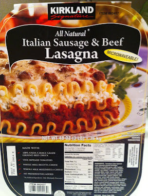 Kirkland Signature Italian Sausage and Beef Lasagna, 3 lbs, 2-count