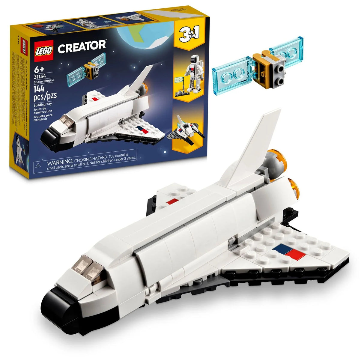 LEGO Creator 3 in 1 Space Shuttle Building Toy for Kids
