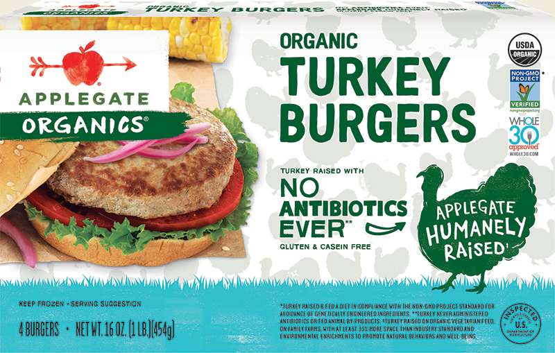 Applegate Turkey Burgers, 16 oz