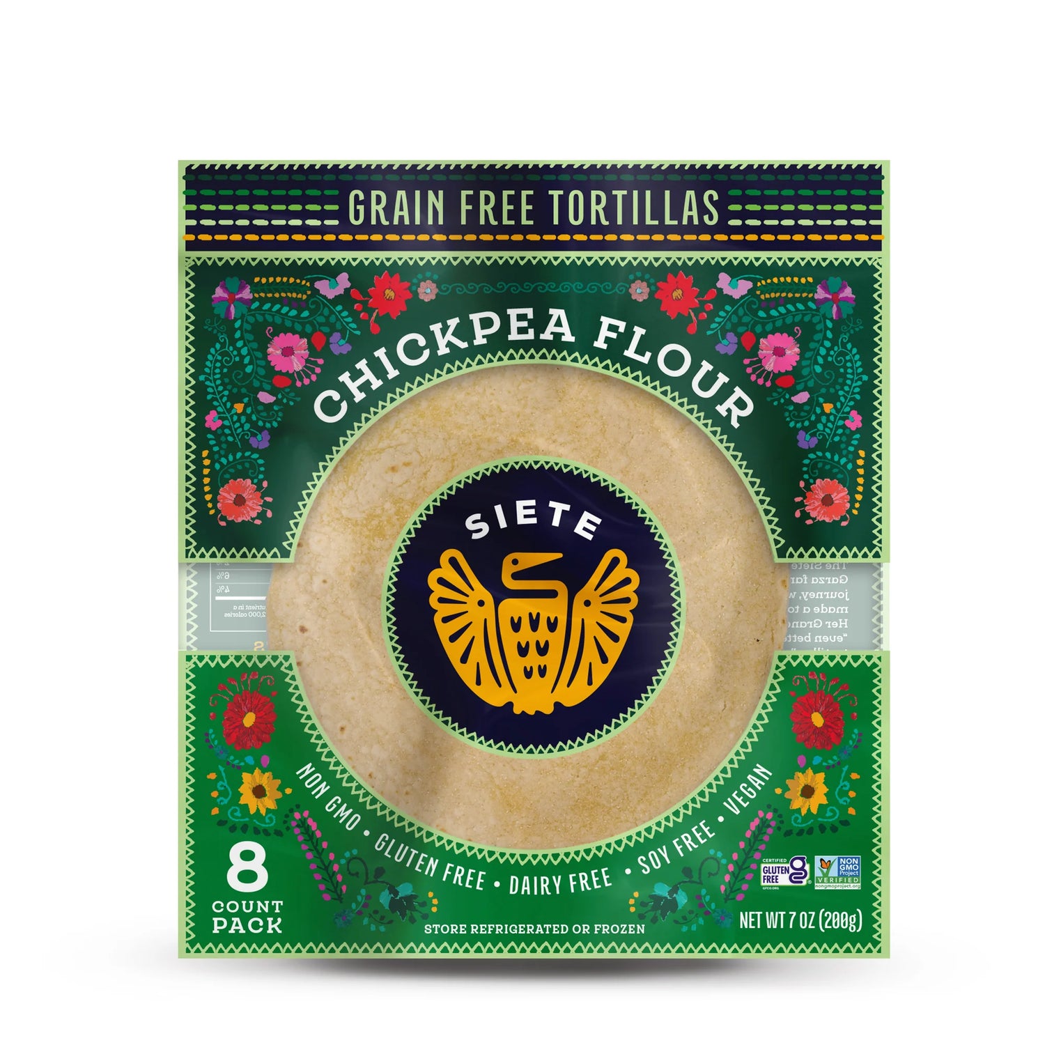 Siete Chickpea Flour Wraps, 7 oz