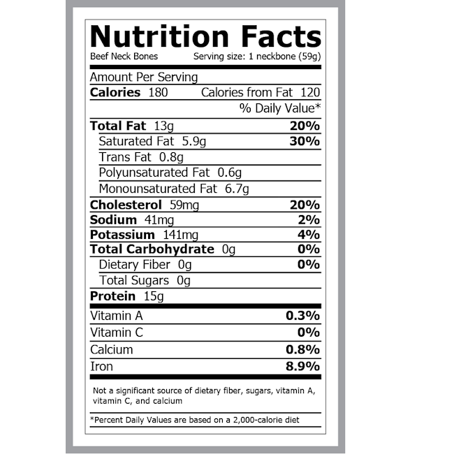 Beef Neckbones, 3 lbs