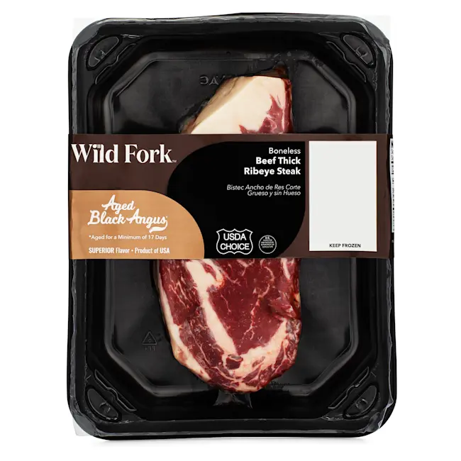 USDA Choice Black Angus Boneless Beef Thick Ribeye Steak (per lb)