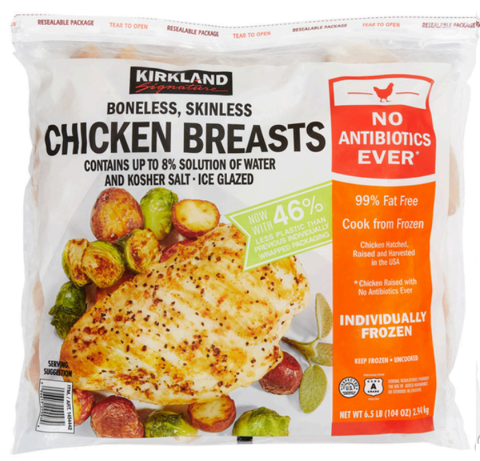 Kirkland Signature Chicken Breasts, Boneless Skinless, 6.5 lbs