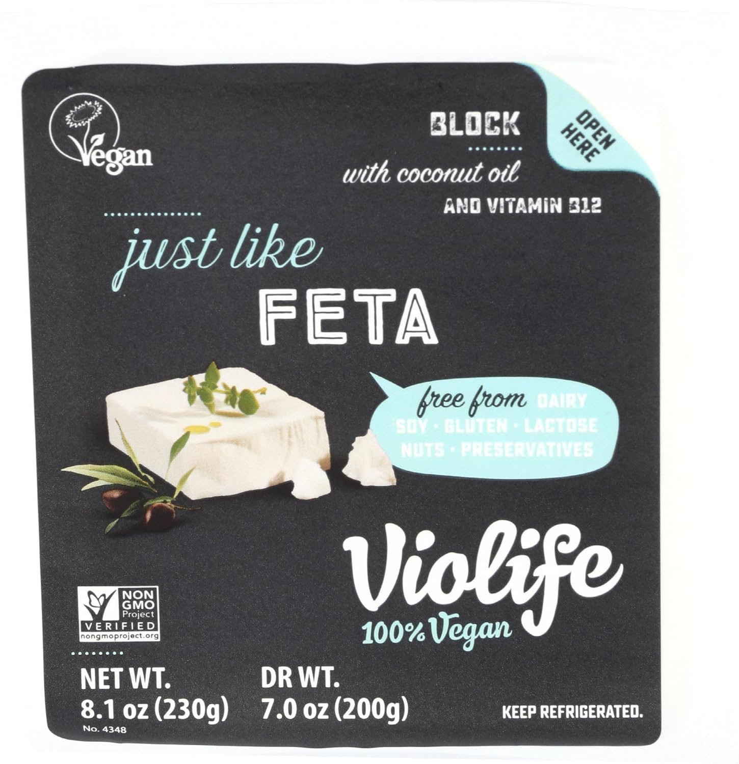 Violife Just Like Feta Block, 8.1 oz
