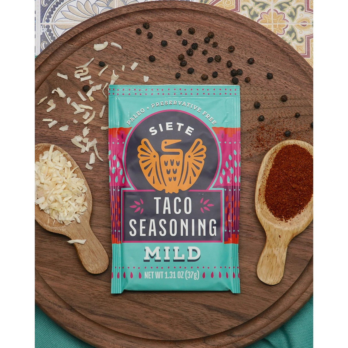 Siete Mild Taco Seasoning, Mixed Spice, 1.31 oz. Packet