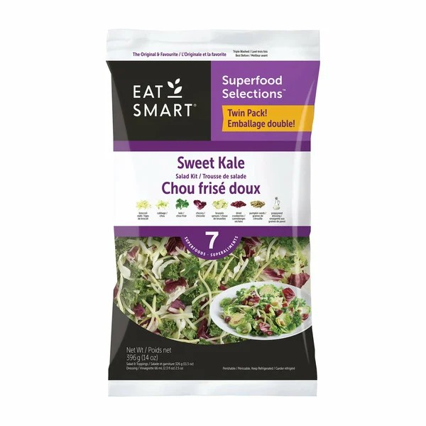 Eat Smart Sweet Kale Chopped Salad Kit, 14oz, 2-count
