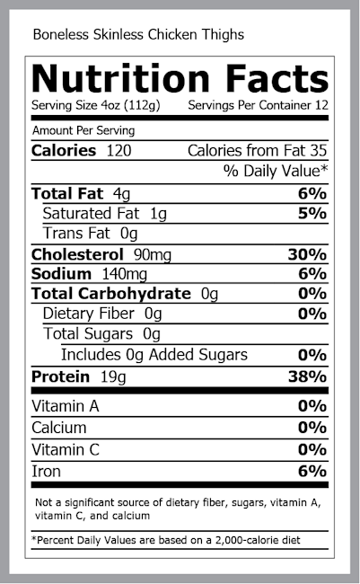 Wild Fork Boneless Skinless Chicken Thighs - 5 LBS