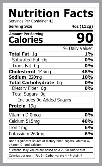 Lobster Tails per 10lb case of 8oz lobster