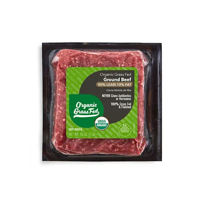 Wild Fork Organic Grass Fed Ground Beef 90% Lean - 1 LB