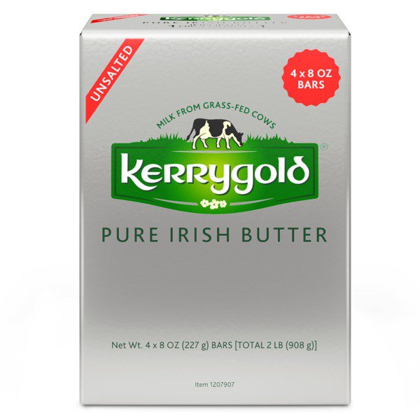 Kerrygold Unsalted Irish Butter, 4 x 8oz bars
