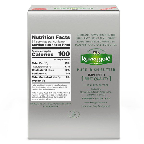 Kerrygold Unsalted Irish Butter, 4 x 8oz bars