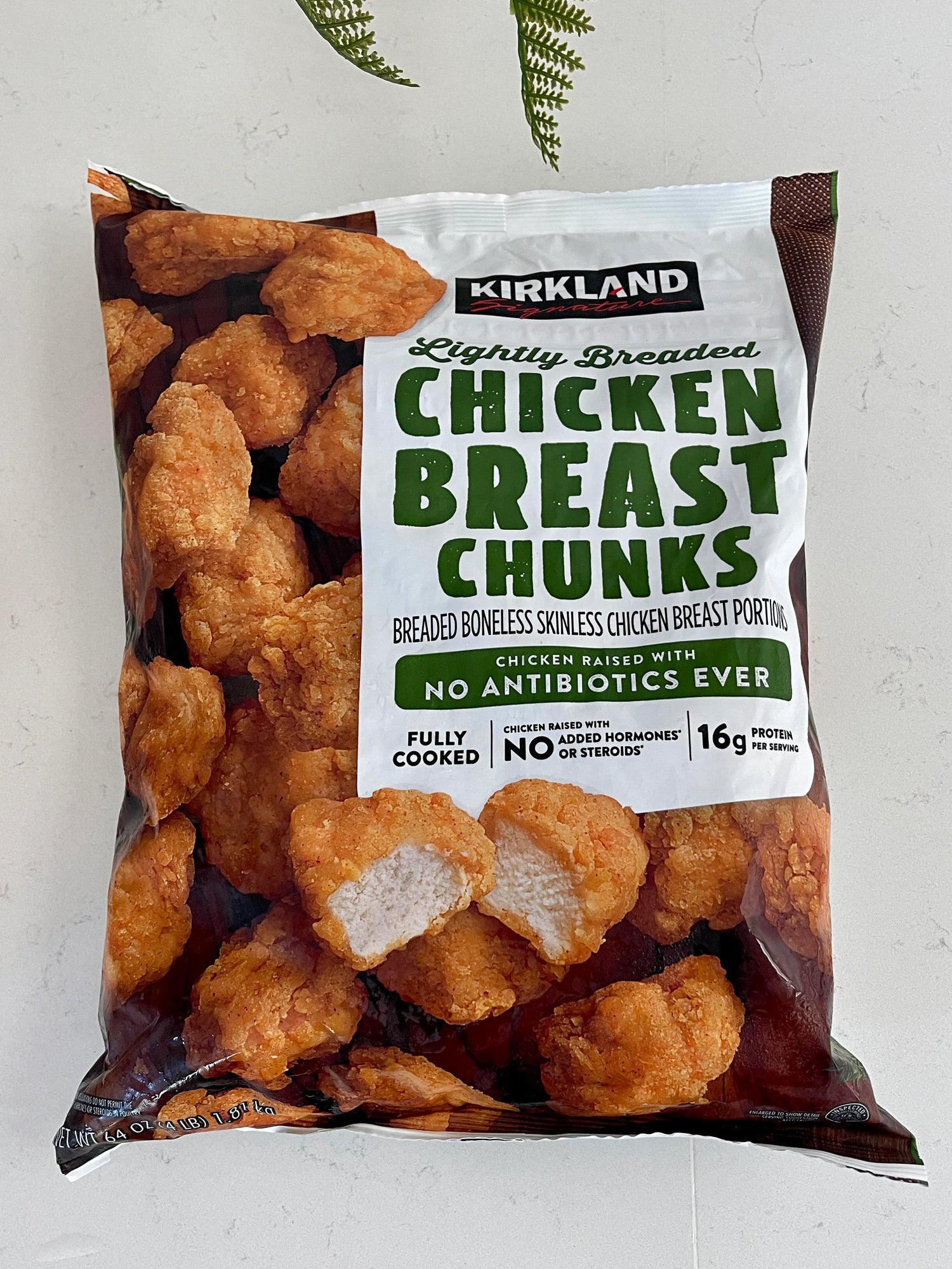 Kirkland Signature Lightly Breaded Chicken Breast Chunks - 4 lbs