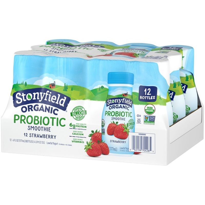 Stonyfield Organic Smoothies, 6 fl oz, 12-count
