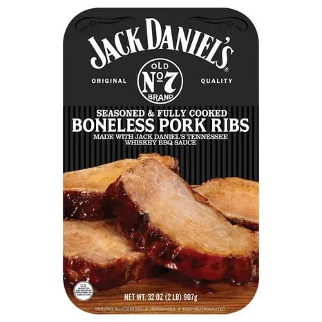Jack Daniel's Seasoned & Fully Cooked Boneless Pork Ribs, 2 LB