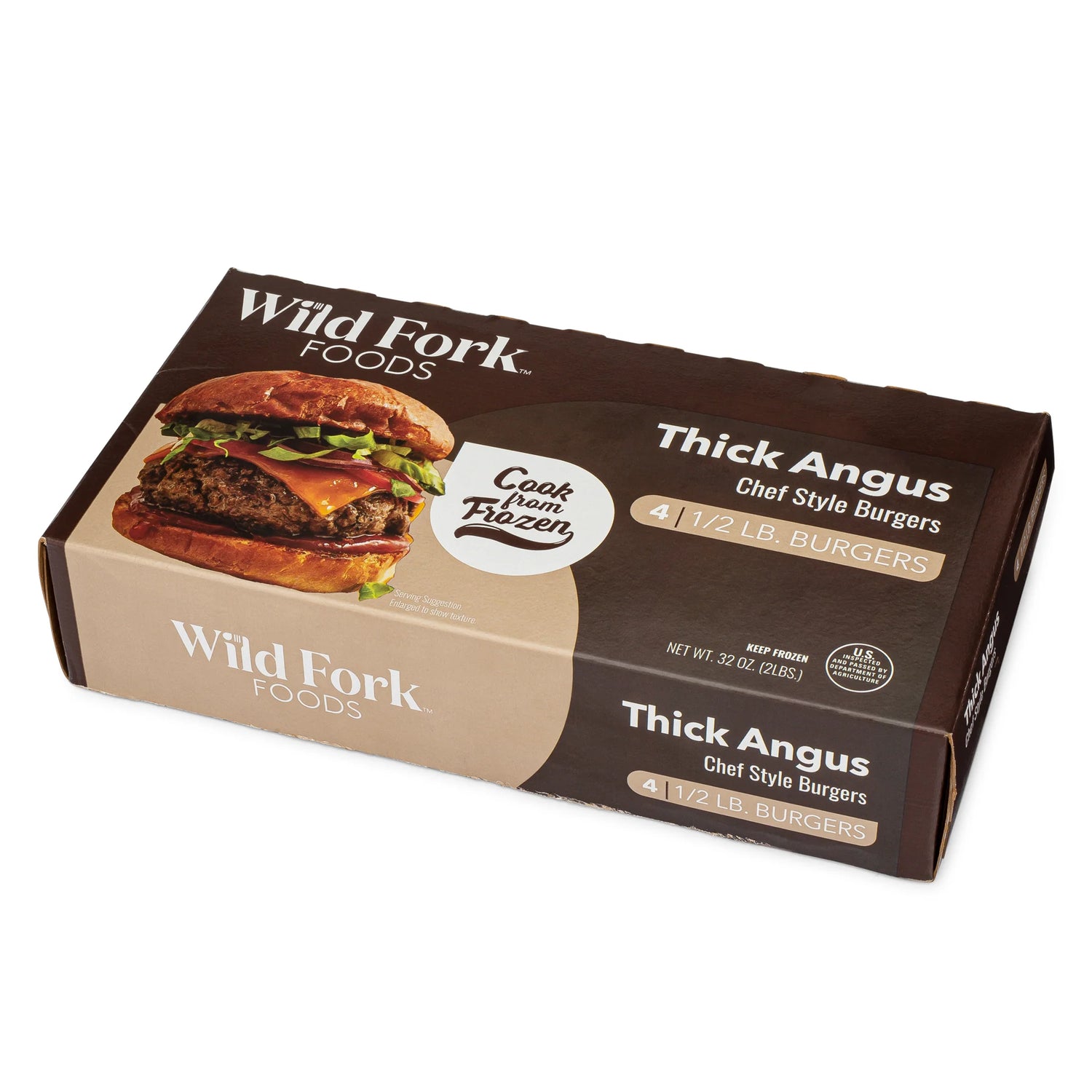 Wild Fork Thick Angus Beef Chef Style Burgers, 2 lbs