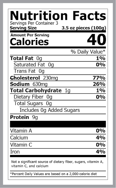 Whole Calamari (per lb)