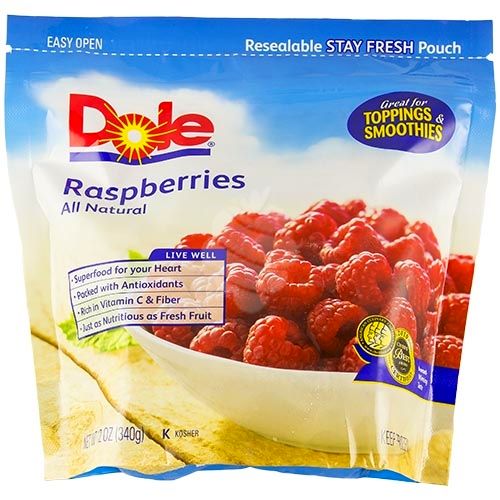 Dole | Frozen Raspberries, 2 oz