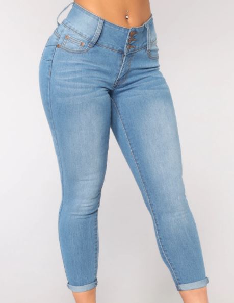 Hop In The Convertible Ankle Jeans - Medium Blue, 1 pc