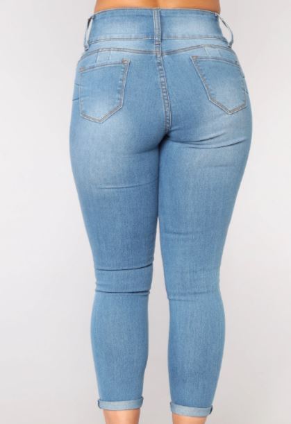 Hop In The Convertible Ankle Jeans - Medium Blue, 1 pc
