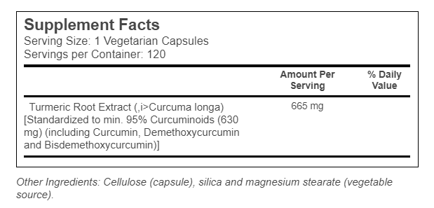 NOW Curcumin Veg Capsules, 120 capsules