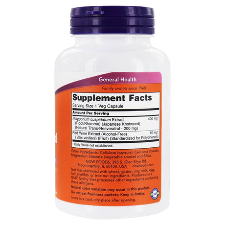 NOW Natural Resveratrol, 120 capsules
