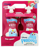 Lifeway Probugs Organic Kefir, 3.5 Ounce, 4-Pack