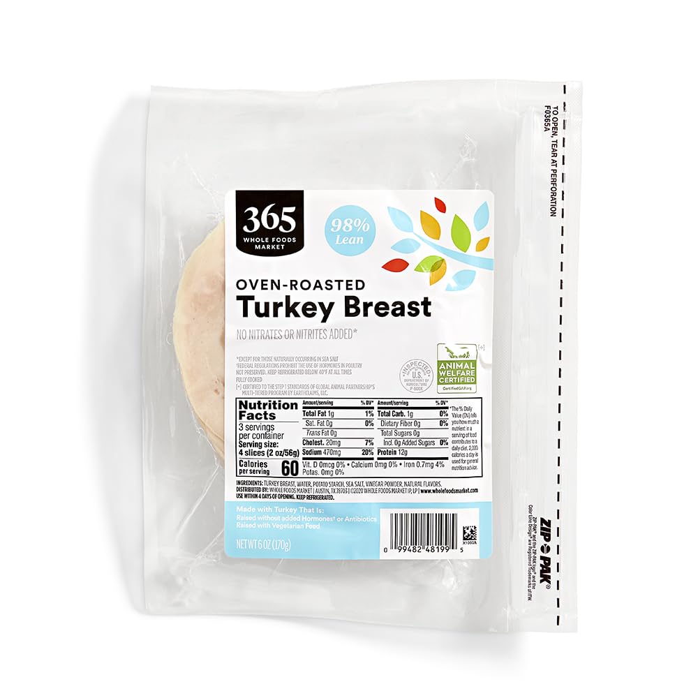 365 Turkey Oven Roasted Sliced, 6oz