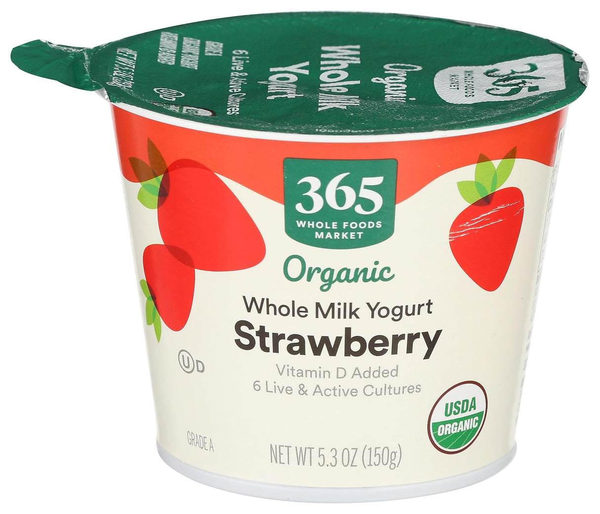 365 Organic Whole Milk Yogurt, 5.3 oz