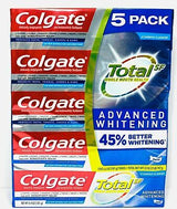 Colgate Total Advanced Whitening Toothpaste, 6.4 oz, 5-pack