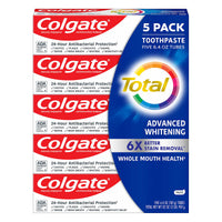 Colgate Total Advanced Whitening Toothpaste, 6.4 oz, 5-pack