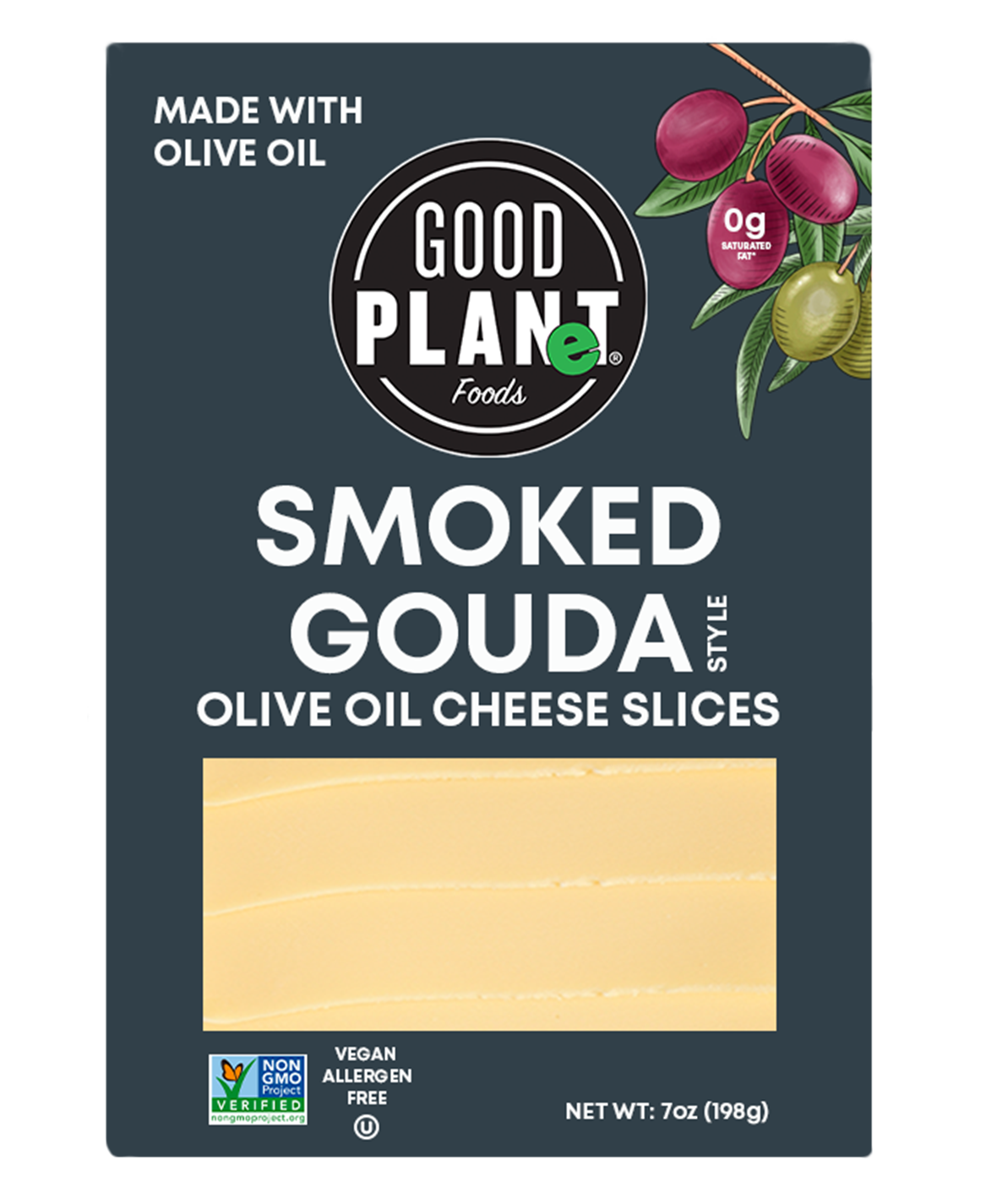 Good Planet Smoked Gouda Olive Oil Cheddar Slices