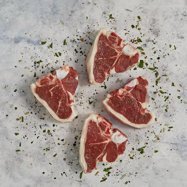 Bone-In Lamb T-Bone Chops 2.5 lbs