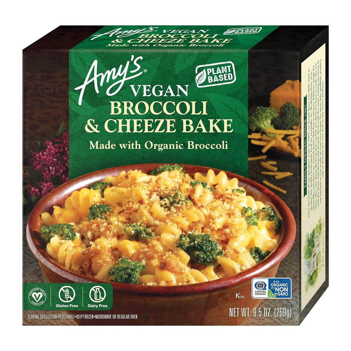 Amy's Vegan Broccoli & Cheese Bake Bowl, 9.5 oz